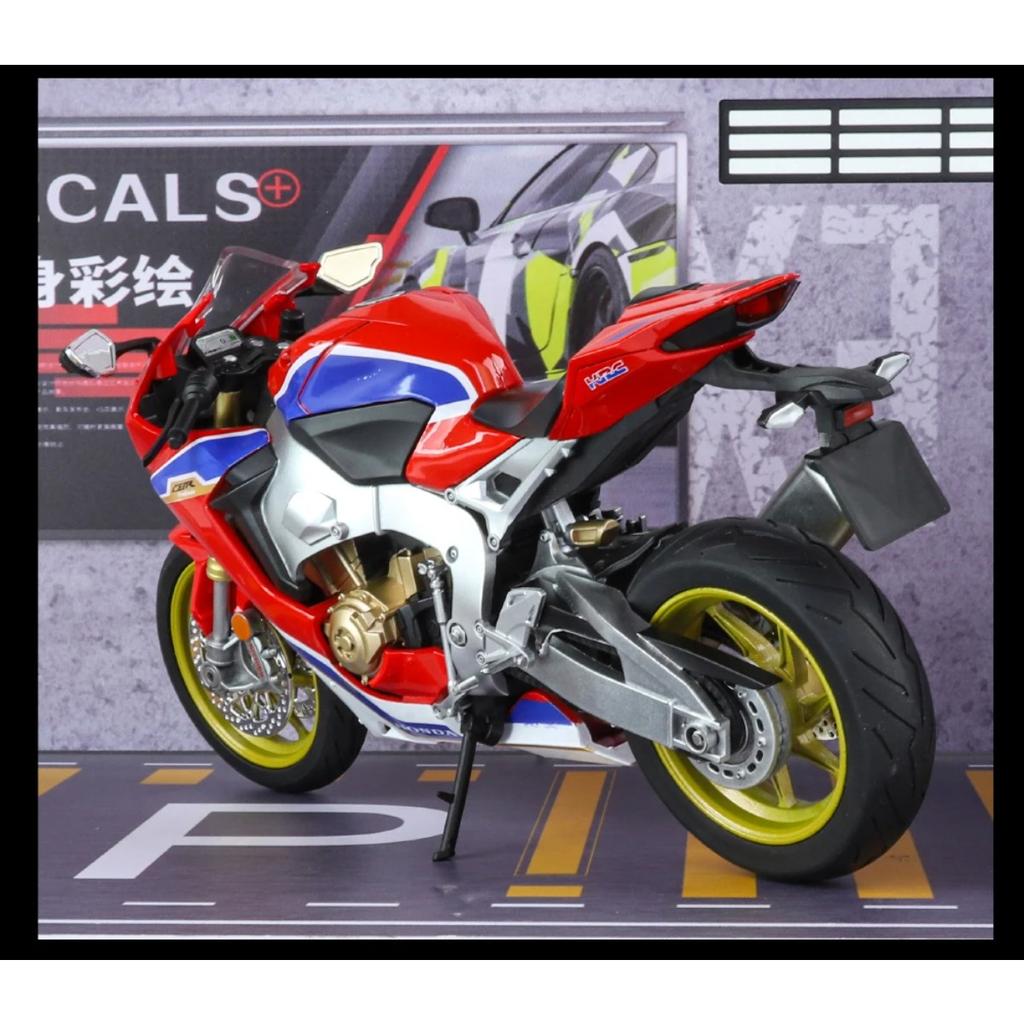 1/9 Масштаб Мотоцикл Honda CBR 1000RR HRC Игрушка для Детей Гоночная Модель Литой Миниатюрный Большой Размер Со Светом Коллекционный Подарок Мальчику Ребенку