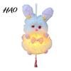 Creative Hanfu Accessory for Girls Mid Autumn Plush Rabbit Lantern, Handheld Cute Bunny Night Light, Portable Light Mid-Autumn Festival Market Vending