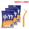 10/30Count for Cleaning Interdental Brush Cleaners Dental Tooth Flossing Head Oral Hygiene Angle with Portable Case Easy Use
