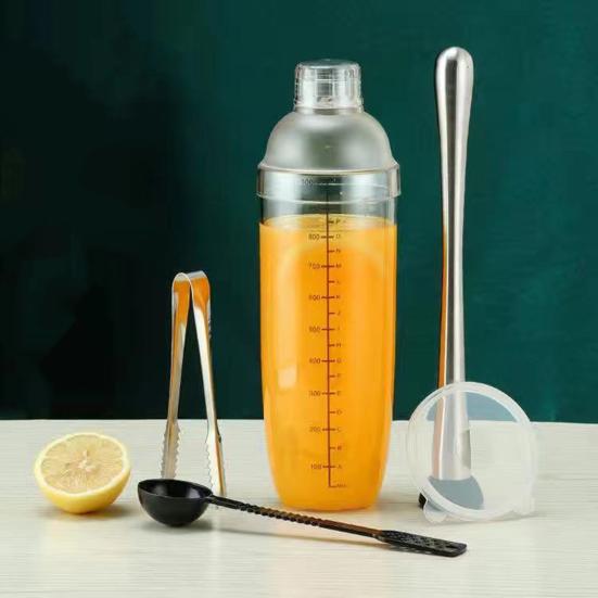 Герметичный шейкер для ПК с весами, миксер для напитков для бармена, кухонные гаджеты