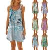 Women's Summer Fashion Beach Casual Gradient Print Sleeveless Hanging Neck Dresses