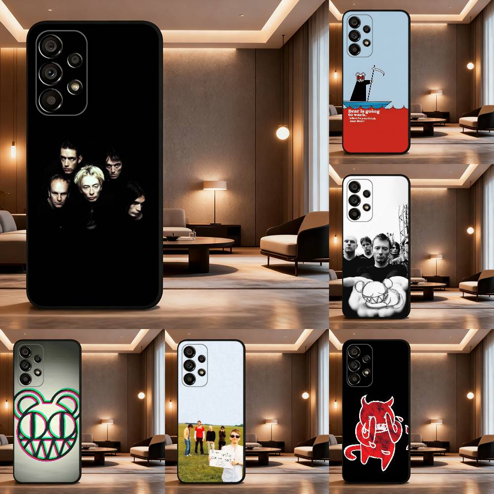 Bnad R-Radiohead Case For Samsung Galaxy A73,52,71,22,Note,31,8,9,53,32,72,41,J7,Soft Black Silicone Cover