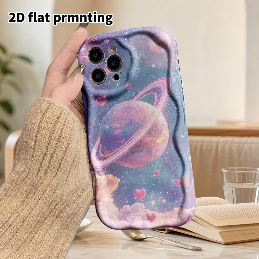 Phone Case: 2D flat design suitable for iPhone 18 17 16 15 14 13 Pro cases, dreamy universe, hugging double bears, Christmas and Halloween gifts