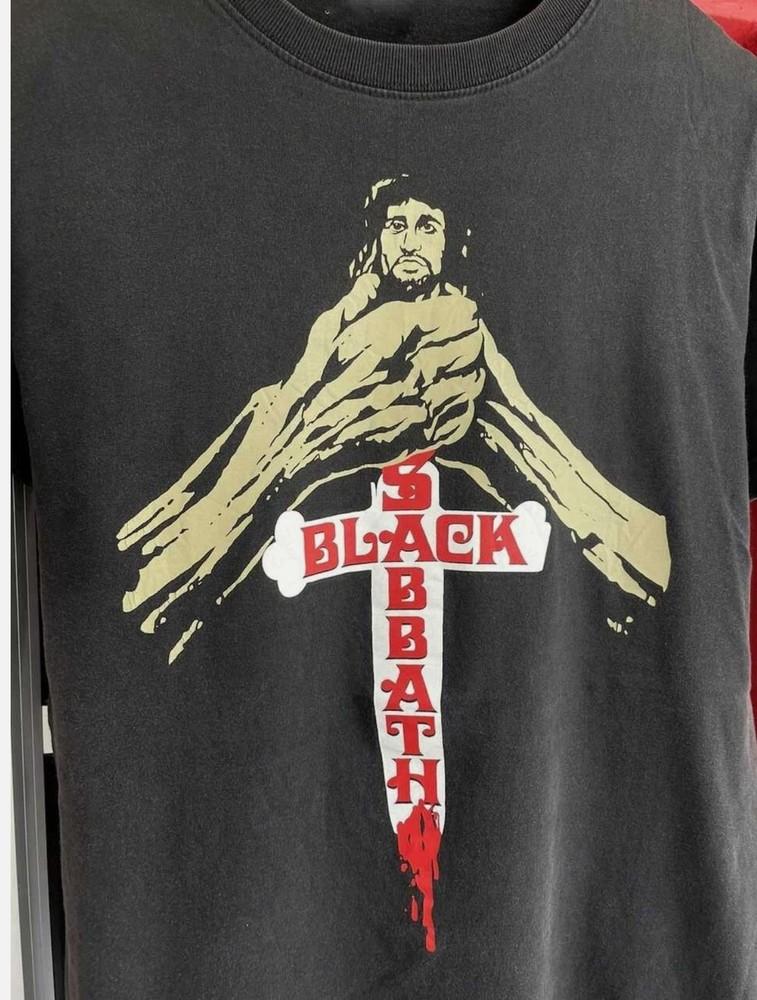 Винтажная черная хлопковая футболка Black Sabbath с коротким рукавом, все размеры, унисекс