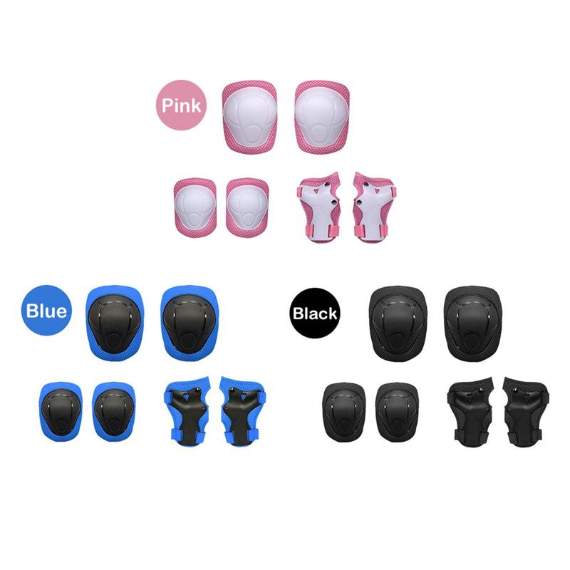 Kids Skateboard Bike Protective Gear Outfit Knee Elbow Wrist Pad Set