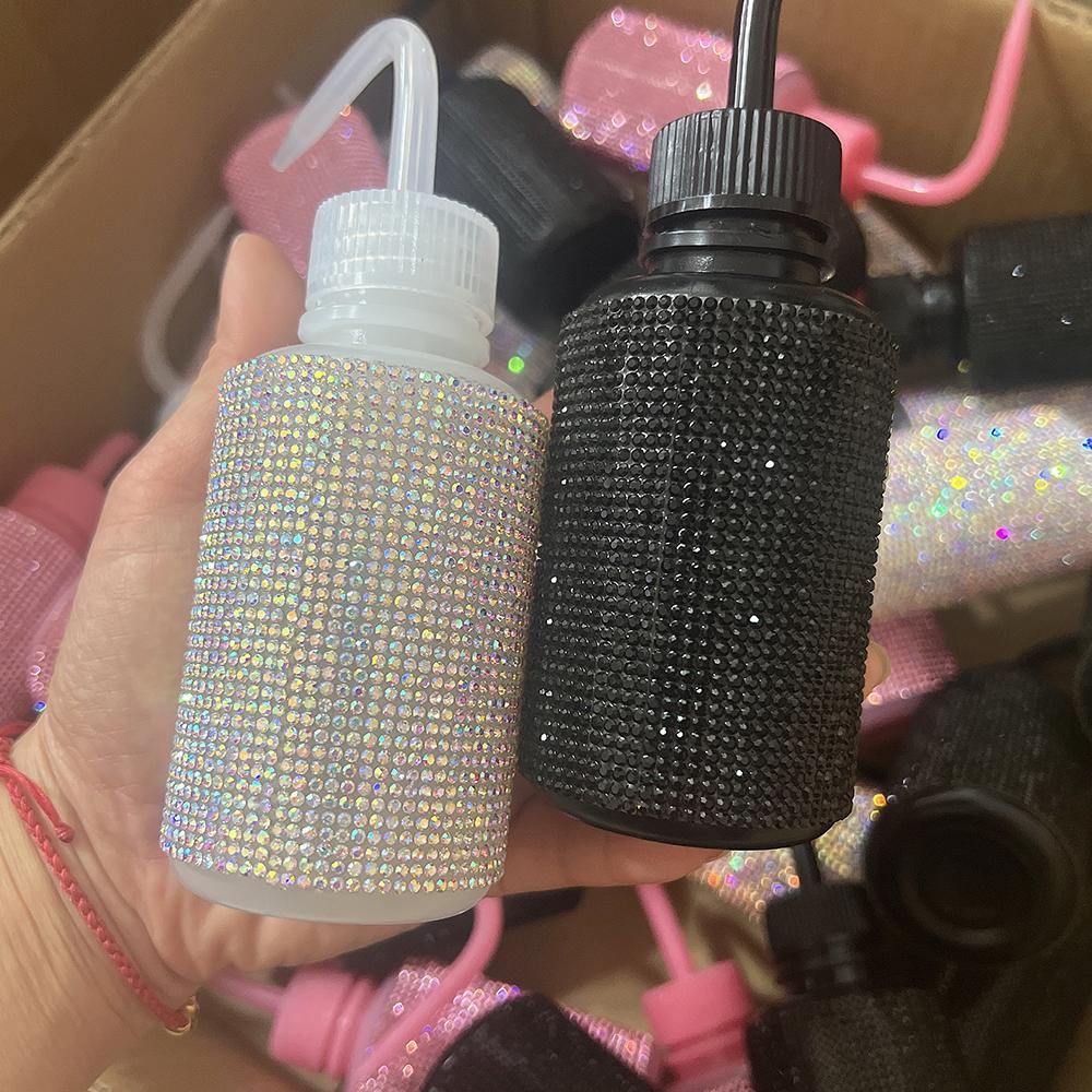 Rhinestone Plastic Water Rinse Squirt Lash Wash Tattoo Bottle Eyelashes Extensions Lash Bath Cleaning Beauty Tool Eyelash Spray