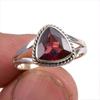 Натуральный гранатовый драгоценный камень 925 цельное стерлинговое серебро ювелирное кольцо размер 7.5 v1a62