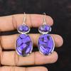 Copper Charoite Earring 925 Sterling Silver Earrings Real Gemstone Handmade Earring Gift For Girl Natural Charoite Jewelry Brand New Earring