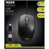 PORTDESIGNS Souris filaire silencieuse - Noir