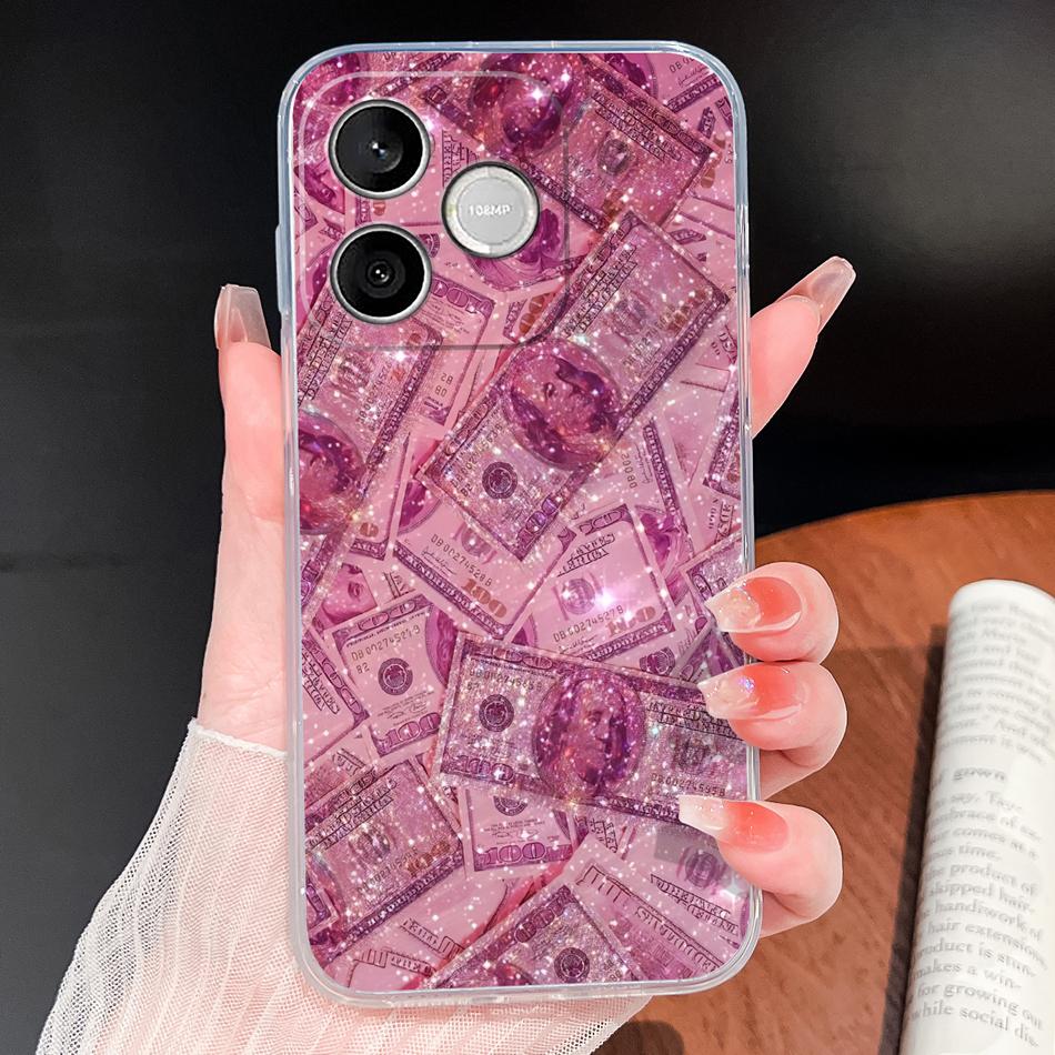 Чехол для телефона Honor 600 Lite 500 Smart 5G Милая рыбка Пузырь Чехол для телефона Мягкий прозрачный силикон Противоскользящий Легкий Funda