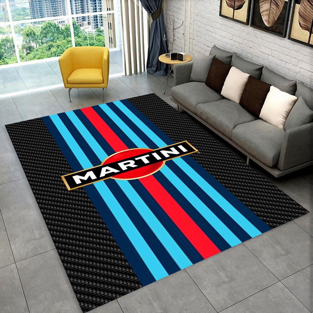 3D Ковер Логотип Гоночного Автомобиля M-Martini Мото Ковер для Дома Гостиной Спальни Дивана Прихожей Декор, Детский Игровой Нескользящий Коврик Подарок