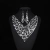 Sequined Scarf Indian Jewelry Set Exaggerated Metal Slice Bib Choker  Jewelry Gifts