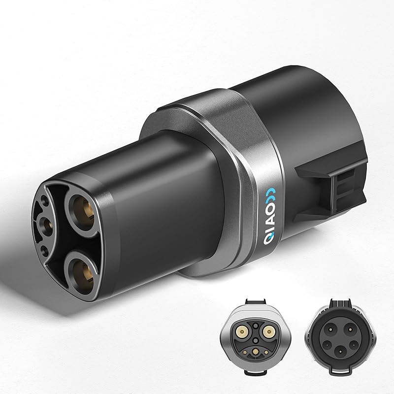 For Tesla To J1772 Adapter With Security Lock, Max 80A 250V Silver Plated NACS To J1772 Adapter For Level 2 EV Charging, Fits Tesla