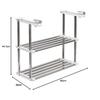 Extendable under-door shelving unit, 2 shelves, width 55-95cm