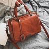 Vintage Rivet Handbags PU Leather Women Crossbody Shoulder Bag Designer Luxury Large Capacity Boston Messenger Bag