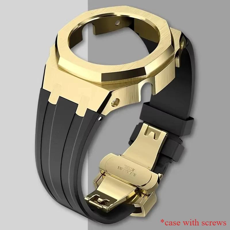 Металлический корпус 4-го поколения Безель Рамка GA2100 GAB2100 Casioak Мод Кит Модификация Рамка Для GA2110 Металлический Резиновый Ремешок Аксессуар Оптом