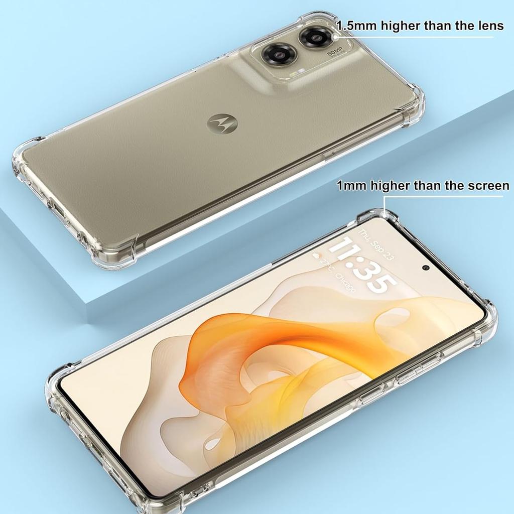 Ударопрочный чехол-бампер из ТПУ с подушками безопасности для Motorola Moto G 2025 G Stylus 5G G Play 2024 2023 Power 2022 Защитная крышка Capa Fundas Coque