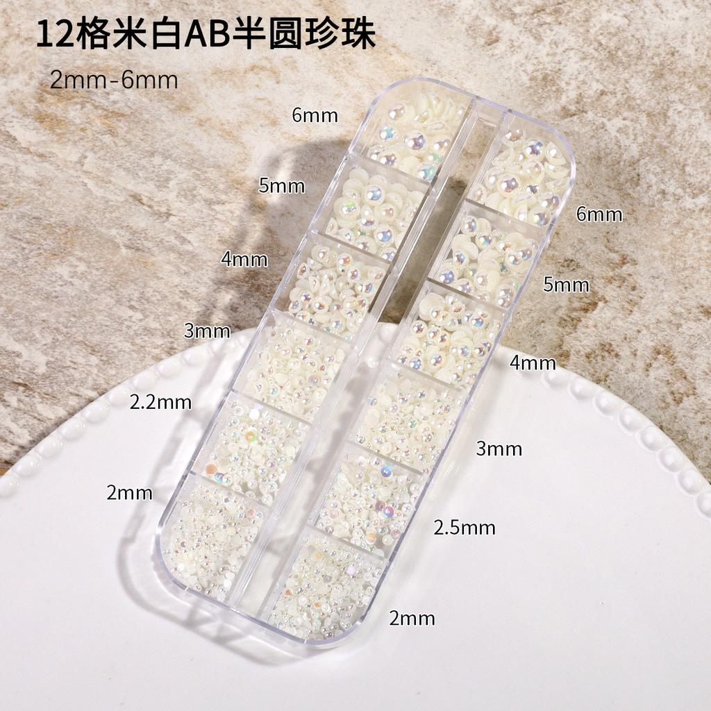 Японский маникюр с плоским дном, Чисто-бежевый жемчужный, Полукруглый, Полнокруглый хайлайт, Не отслаивается, Не выцветает, Аксессуары для ногтей