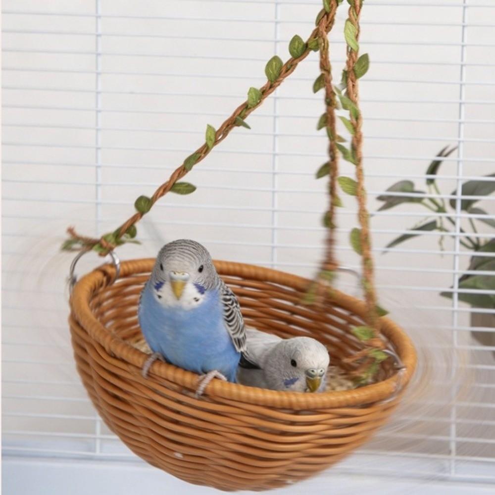 Wear-resistant Woven Bird Nest Bite Resistant Bird Hammock Bird Breeding Nest Cage accessories
