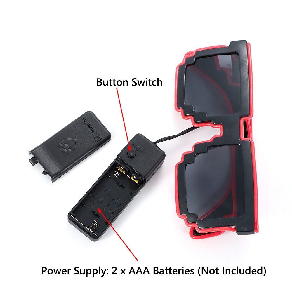 Wireless LED Light-up Glasses Glow In the Dark Flashing Glasses for Adult Kids