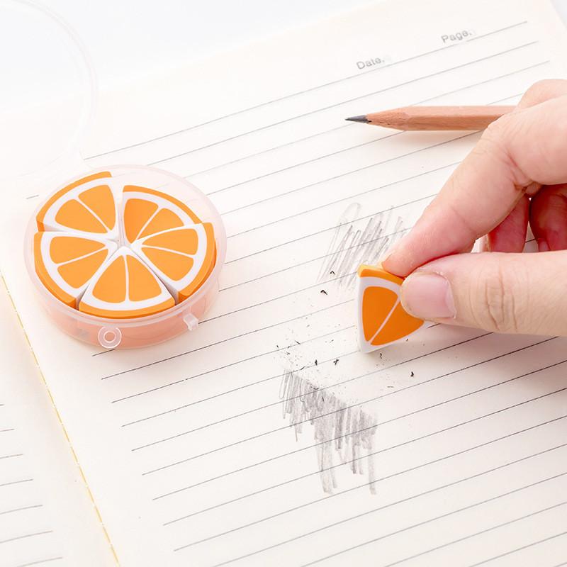 1 Коробка Свежие фрукты Милые Каваи Канцелярские товары для студентов Школьные Офисные принадлежности Детские ластики для детей Подарок Креативная карандашная резинка