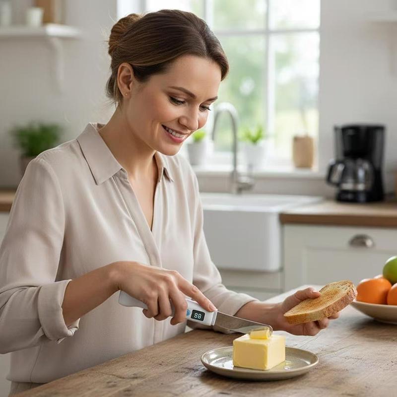 304 Stainless Steel Heating Butter Knife Melting Butter Spreader For Toast Bread Cream Cheese Western Kitchen Gadgets