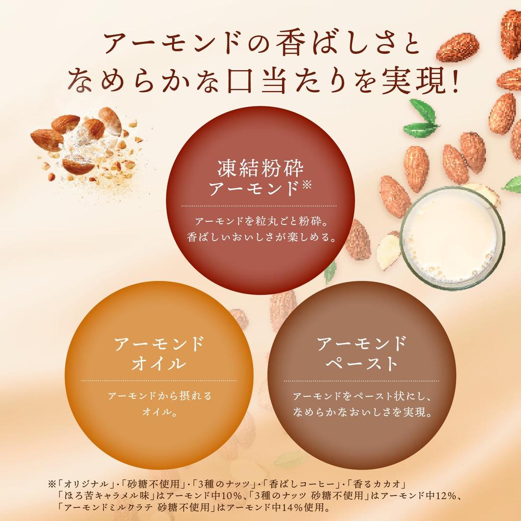 Glico Almond Effect 6 Types Assortment Set Almond Milk Can Be Stored At Room Temperature 200ml X 18 Bottles