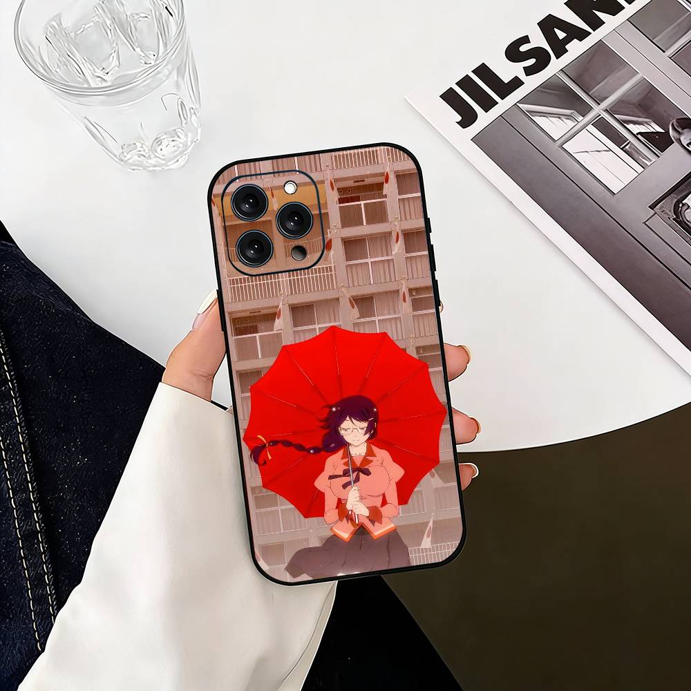 Моногатари Ханекава Цубаса Чехол для телефона Для iPhone 17, 16, 15, 14, 13, 12, 11 Plus, Pro Max, Другие Мягкий Черный Чехол