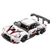 Building Blocks with Concept White Sports Car Super Racing Building Blocks Brick Model Speedcar Gift