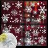 4pcs Glitter Snowflake Wall Sticker Window Clings Sparkling Window Clings Wonderland Decorations Window Stickers Snowflake Electrostatic Glass Sticker
