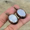 Серьги из радужного лунного камня, медные серьги, изготовленные методом гальванопластики, ювелирные изделия из натуральных драгоценных камней, серьги ручной работы, ювелирные изделия из гальванической меди, подарки для мамы
