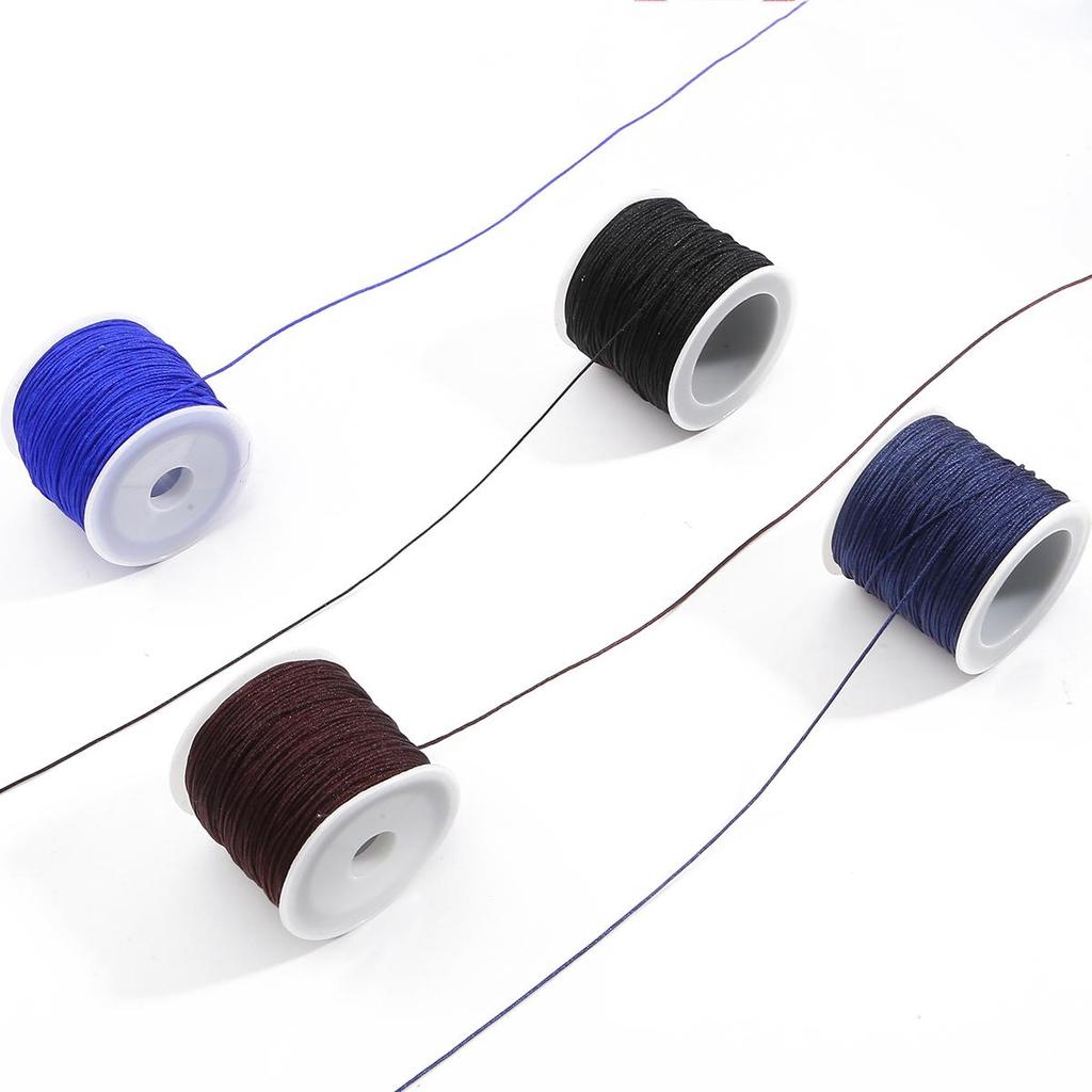 50 м/лот 0,8 мм хлопковый шнур нейлоновый шнур нить DIY бисер плетеный браслет изготовление ювелирных изделий