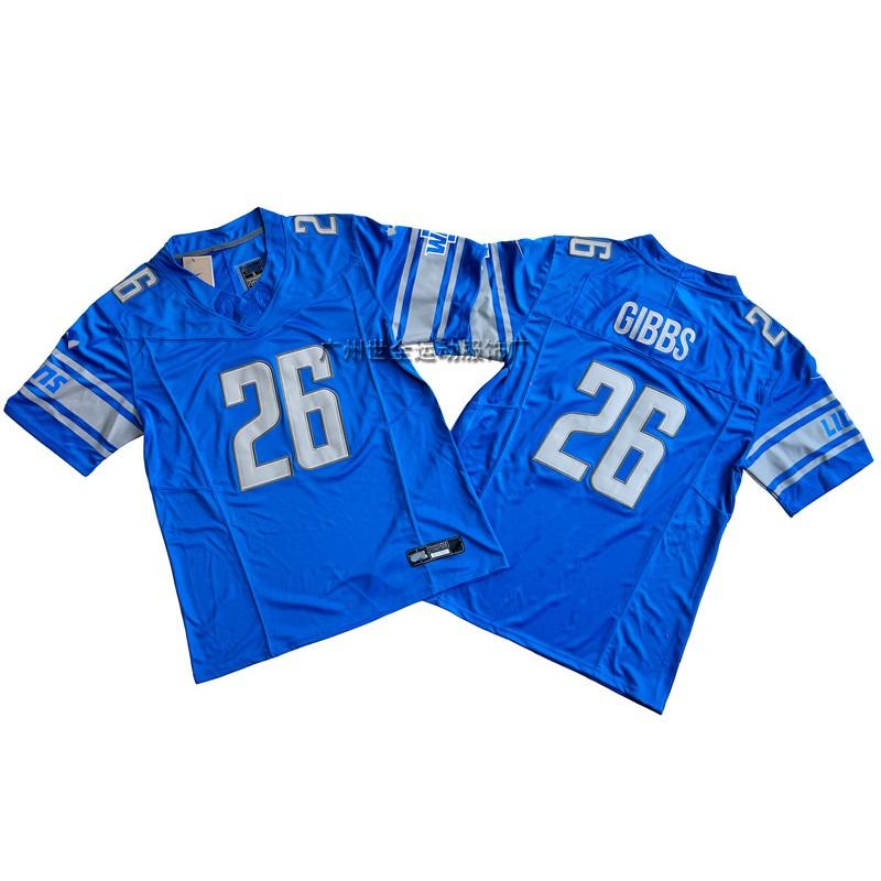 Mens American Football Jersey With Embroidered Number 14 Lion Team Design Cotton Blend Unisex Sportswear Training Game