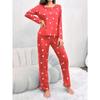 Women's Pajamas Casual Round Neck Long Sleeve Long Pants Fall and Winter Comfortable Set Girl Sleepwear Homewear