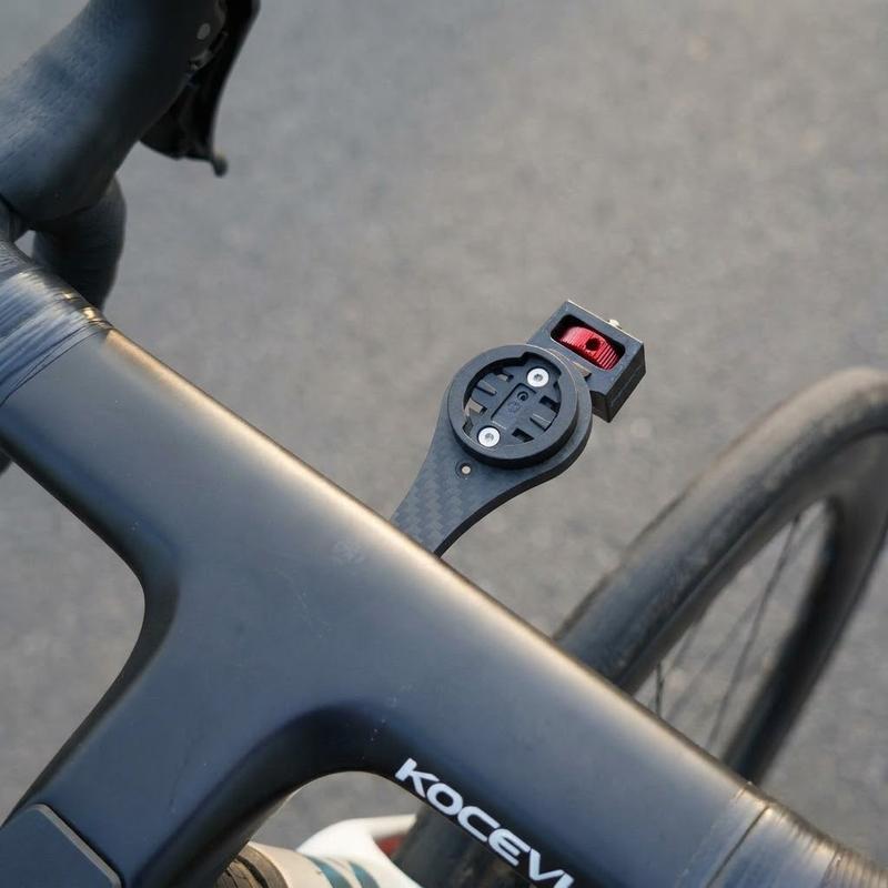 T800 Carbon Fiber Integrated Bike Computer Mount 1/4 Interface for Garmin Wahoo Bryton Insta360 X3 X4 Action Camera Holder