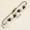 Ximang 2023 New Design Beaded Jewelry Peach Heart Adjustable Handmade Braided Bracelet Unisex Bohemian Anniversary