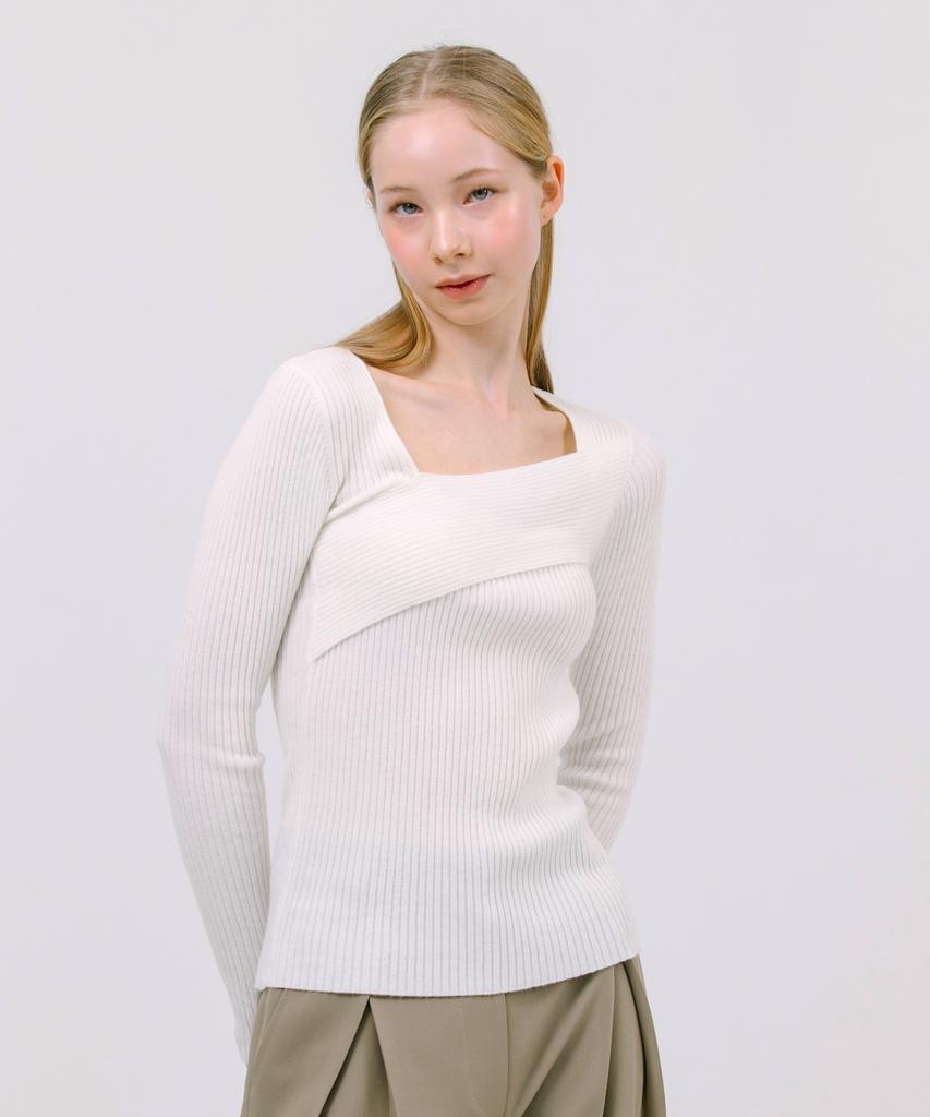 JUN BY JUN K Layered Long Sleeve Top_White