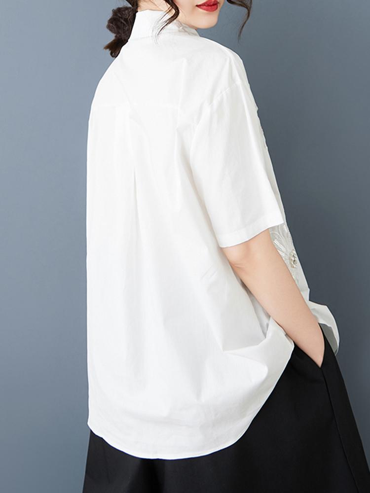 Xitao Нерегулярная лоскутная свободная рубашка HQQ2434