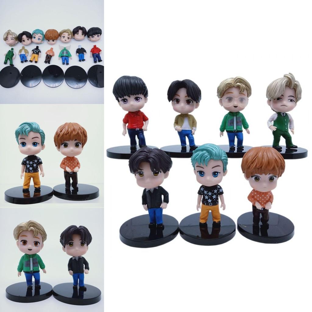 Изысканный набор из 7 фигурок звезд K-pop группы Bangtan Boys для уникального декора