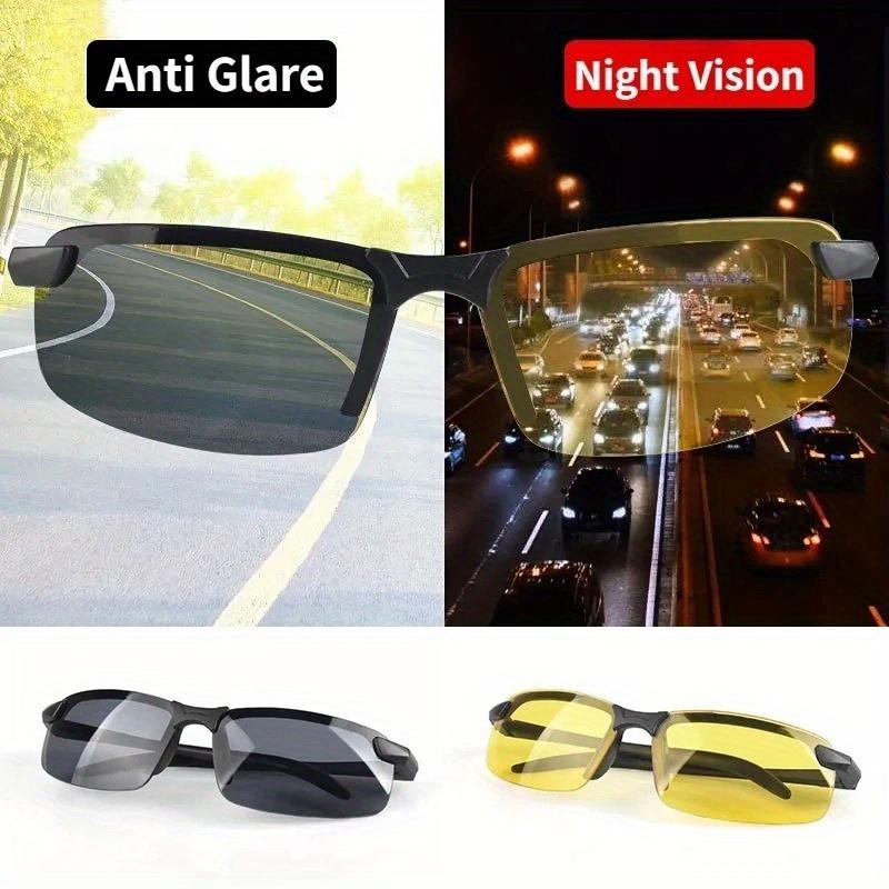 1/2/4/8Pcs Night Vision Men Women Sunglasses Day Night Driving Eyewear Outdoor Sports PC Frame Women Fashion Sun Glasses