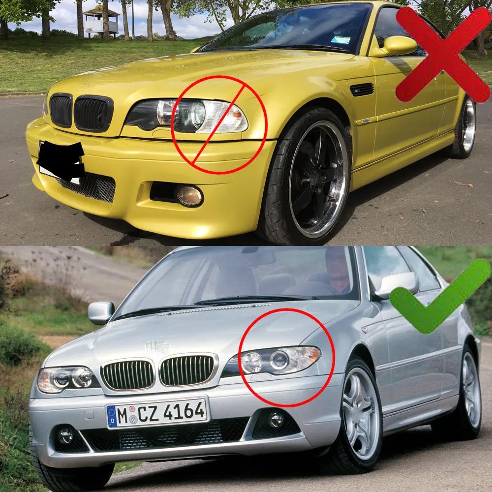 Car Front Headlight Lens Cover For BMW 3-Series E46 2-Door LCI 325 330 Coupe 2003 2004 2005 2006 Clear Headlamp Cover Shell