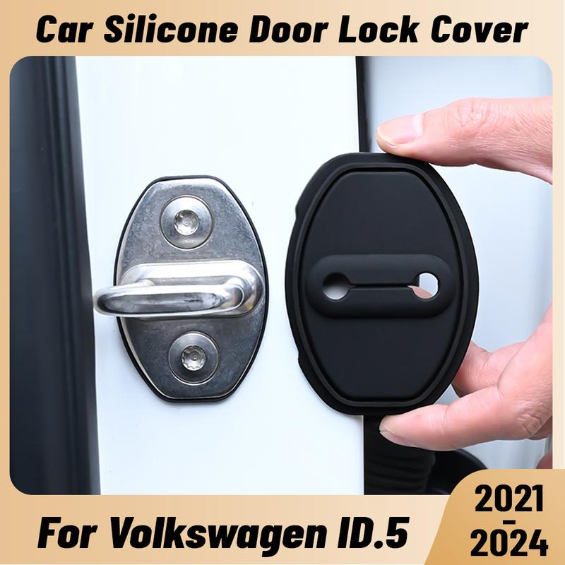 For Volkswagen ID.5 -2024 Car Door Shock Absorber Door Lock Protector Silicone Auto Door Lock Latches Cover