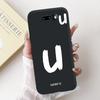 For LG V50S ThinQ / V50 ThinQ 5G Lucky Initial Letter Phone Case For LG V50 V50S ThinQ Black Silicone Soft Cases Bumpers