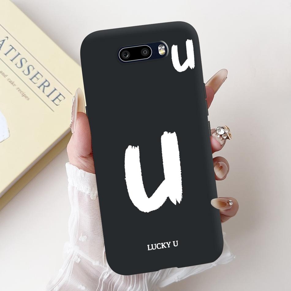 For LG V50S ThinQ / V50 ThinQ 5G Lucky Initial Letter Phone Case For LG V50 V50S ThinQ Black Silicone Soft Cases Bumpers