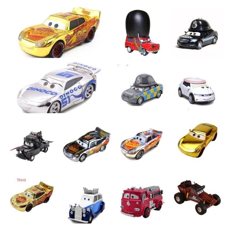Редкая игрушка из металла Pixar Тачки 2 Королевский Цилиндр Стражник Золотой МакКуин