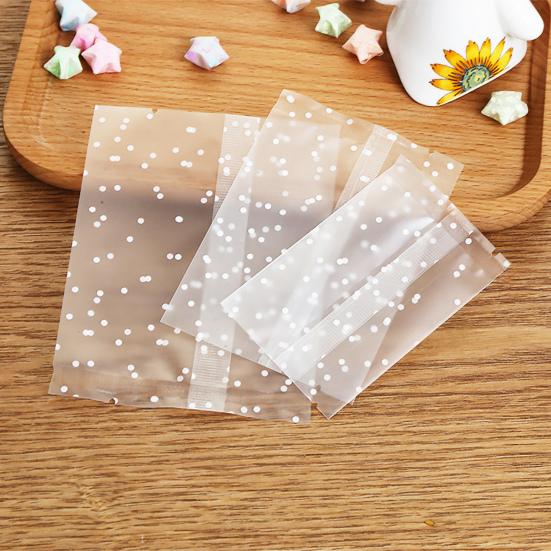 Yousheng 100 шт./упак. Машина для запечатывания пакетов, прозрачный водонепроницаемый пластиковый белый точечный вакуумный пакет для запечатывания печенья, экономия еды, хранение на кухне