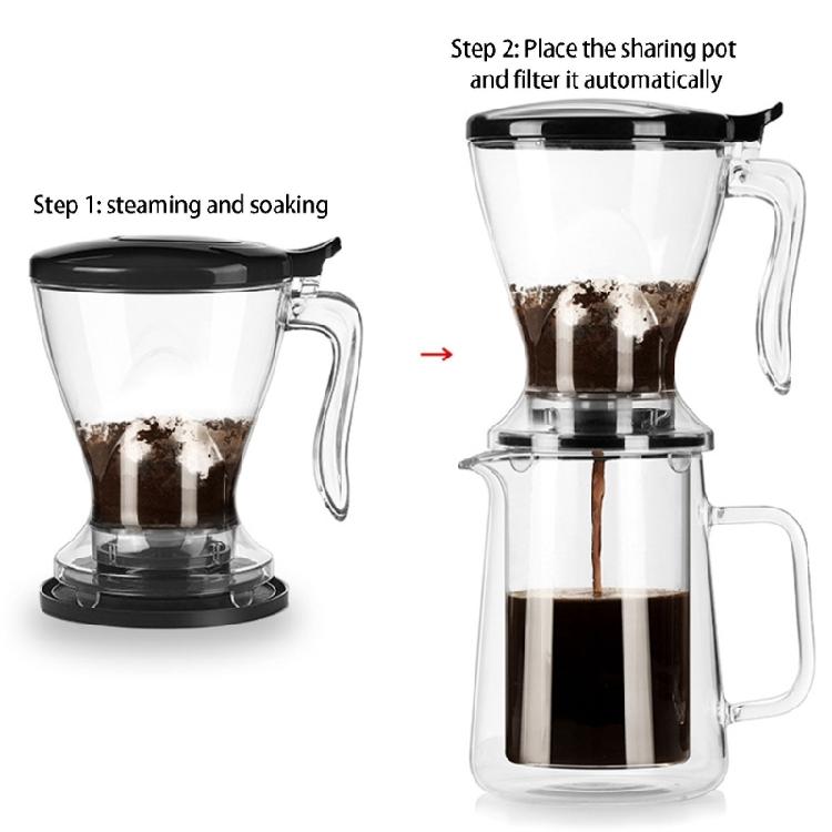 Large Capacity 650ML Glass Coffee Filter System Drips Filter Cup & Sharing Pot Perfect For Entertaining Guests At Homes