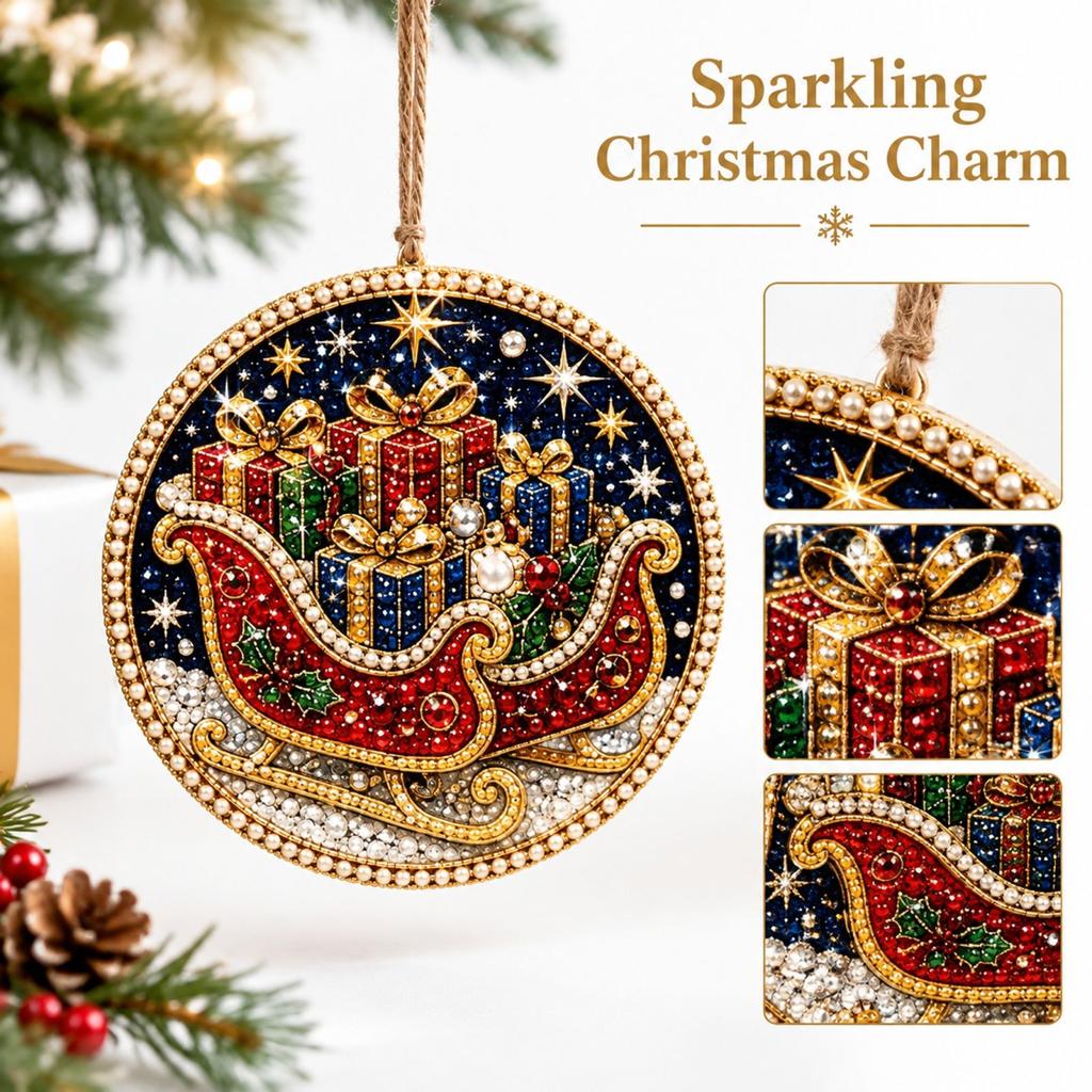 2D Christmas Tree Pendant, Hanging Ornament for Holiday Decoration