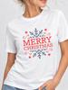 (Asian Size) Christmas New Year Clothing T Shirt Women gift tree Fashion Festival Tee Top Print Female Woman Short Sleeve Graphic T-shirts