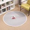 Yousheng Braided Round Area Rug Vintage Cotton Rope Floor Mat with Fringe Washable Rustic Tassel Carpet for Living Room Bedroom